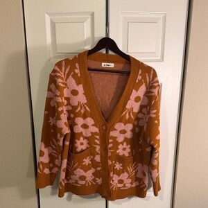 In Bloom Floral Cardigan - Pink and Brown